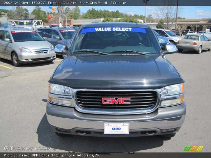 Storm Gray Metallic / Graphite 2002 GMC Sierra 1500 Z71 Extended Cab 4x4