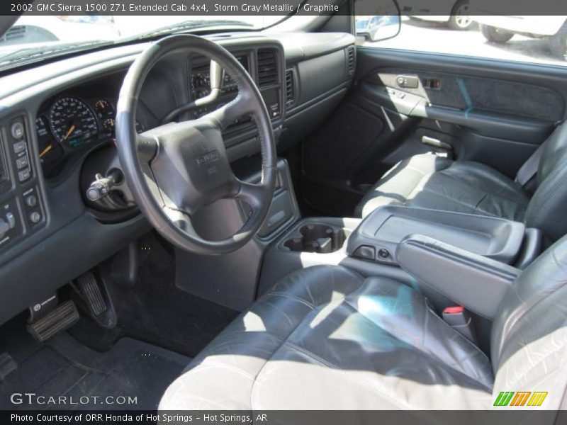Storm Gray Metallic / Graphite 2002 GMC Sierra 1500 Z71 Extended Cab 4x4