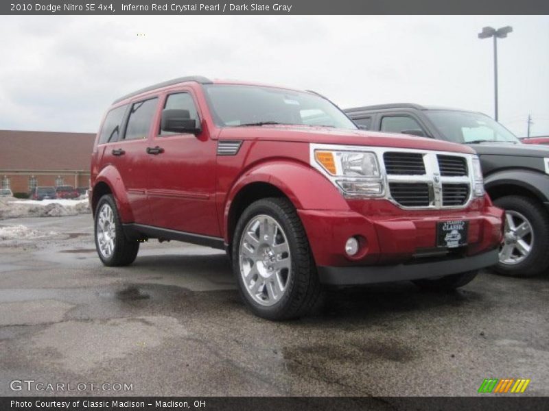 Inferno Red Crystal Pearl / Dark Slate Gray 2010 Dodge Nitro SE 4x4