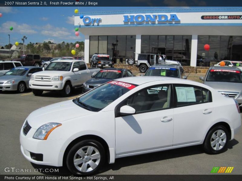 Fresh Powder White / Beige 2007 Nissan Sentra 2.0