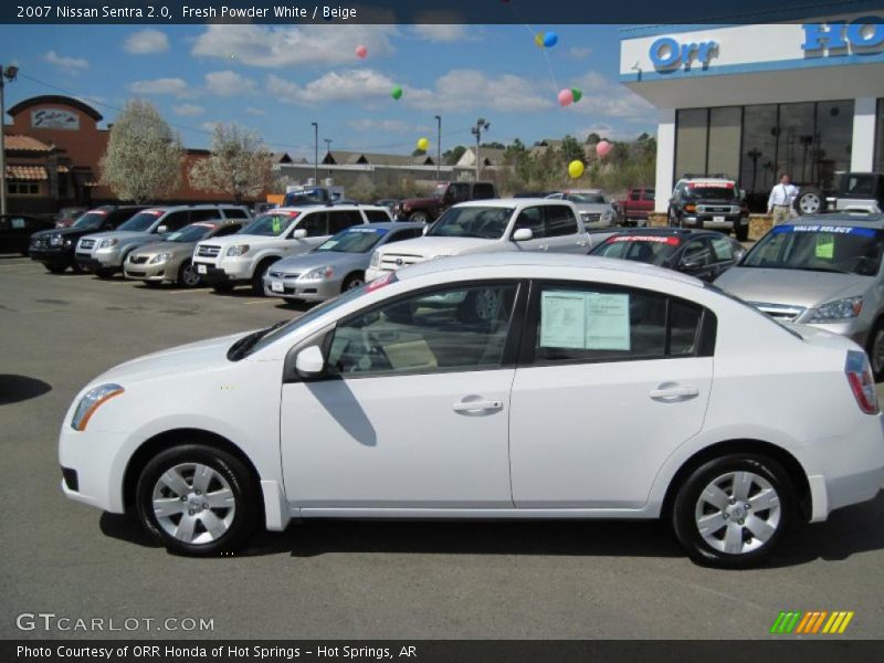 Fresh Powder White / Beige 2007 Nissan Sentra 2.0