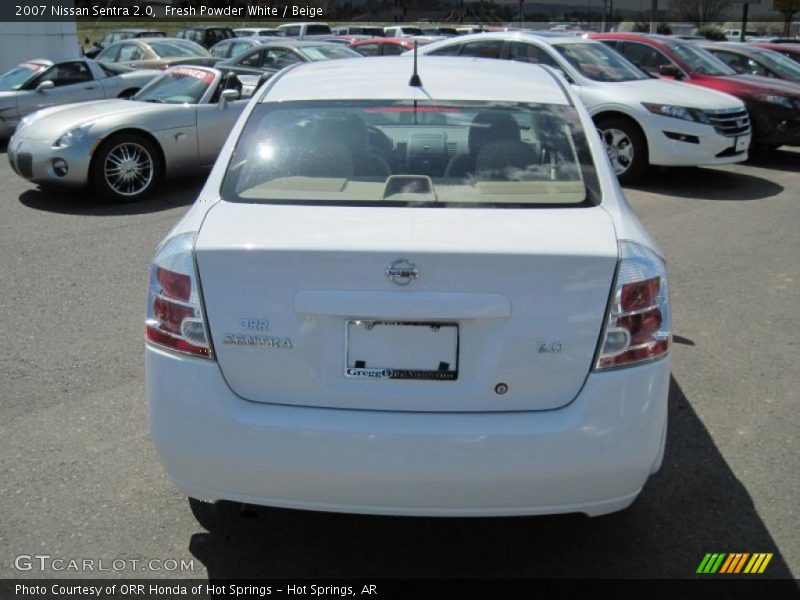 Fresh Powder White / Beige 2007 Nissan Sentra 2.0