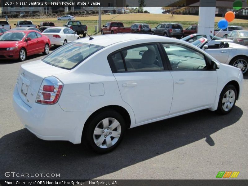 Fresh Powder White / Beige 2007 Nissan Sentra 2.0