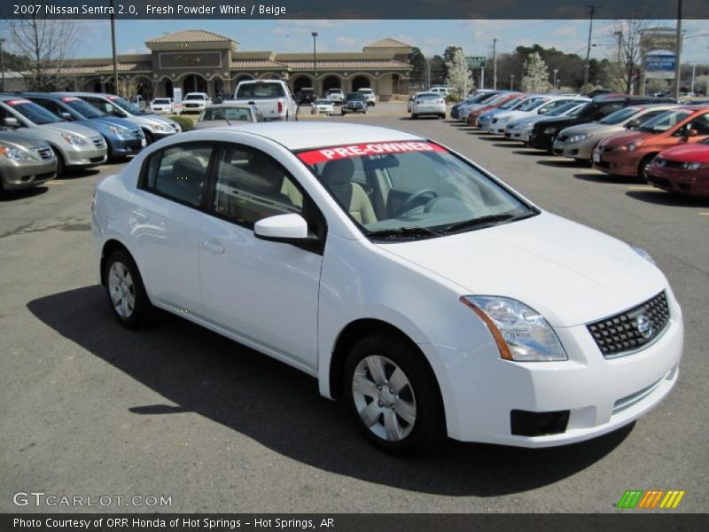 Fresh Powder White / Beige 2007 Nissan Sentra 2.0