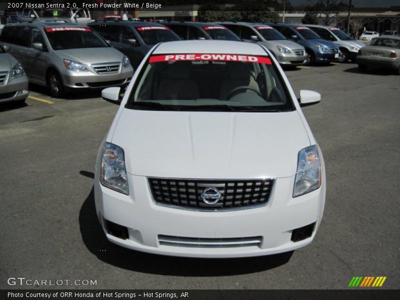 Fresh Powder White / Beige 2007 Nissan Sentra 2.0