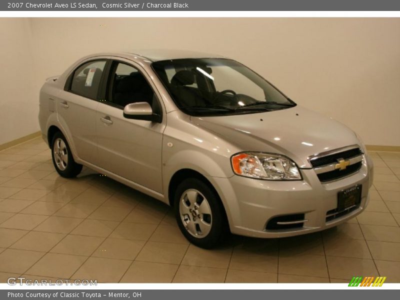 Cosmic Silver / Charcoal Black 2007 Chevrolet Aveo LS Sedan