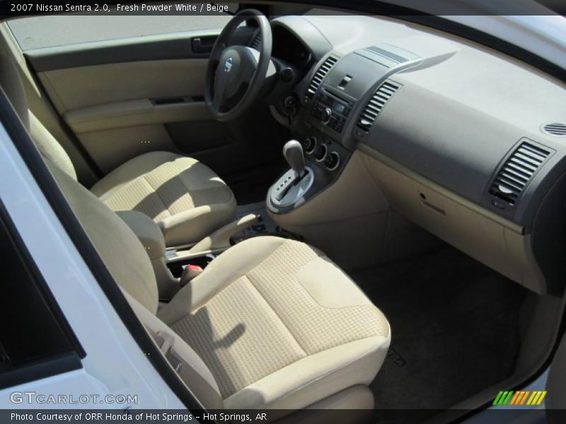 Fresh Powder White / Beige 2007 Nissan Sentra 2.0