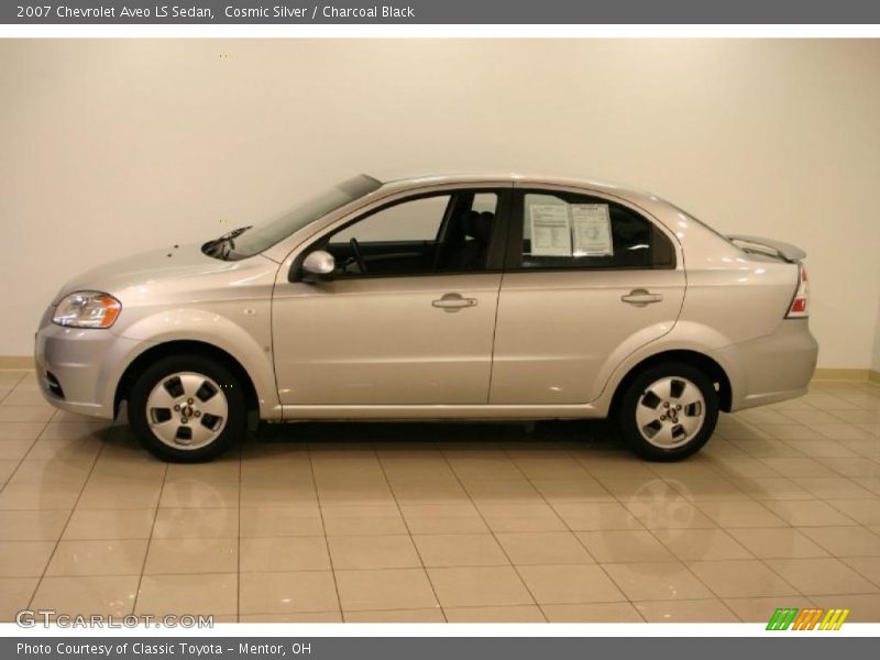 Cosmic Silver / Charcoal Black 2007 Chevrolet Aveo LS Sedan
