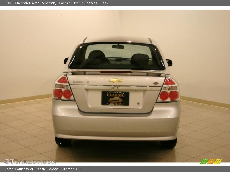 Cosmic Silver / Charcoal Black 2007 Chevrolet Aveo LS Sedan