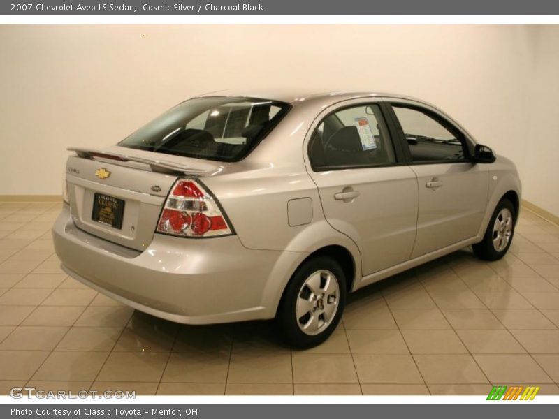 Cosmic Silver / Charcoal Black 2007 Chevrolet Aveo LS Sedan