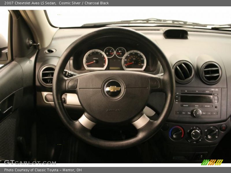 Cosmic Silver / Charcoal Black 2007 Chevrolet Aveo LS Sedan