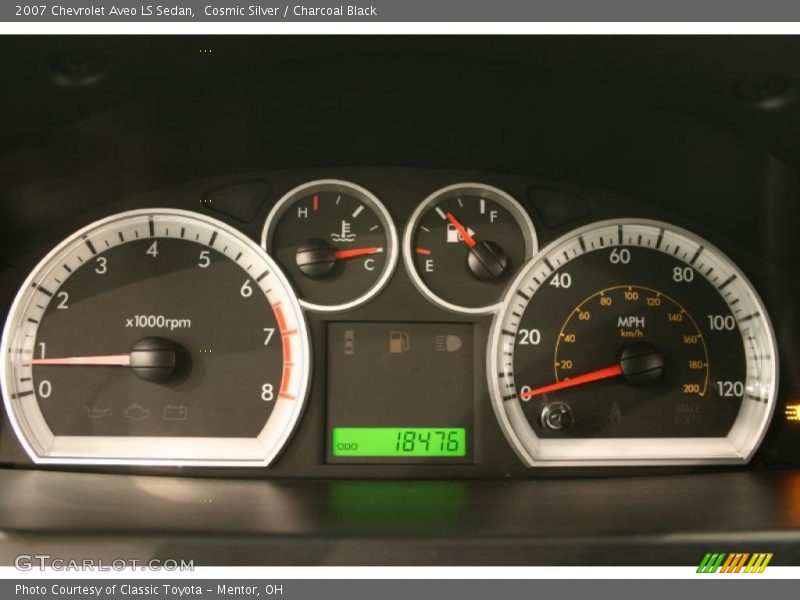 Cosmic Silver / Charcoal Black 2007 Chevrolet Aveo LS Sedan