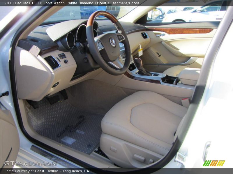 White Diamond Tricoat / Cashmere/Cocoa 2010 Cadillac CTS 3.6 Sport Wagon