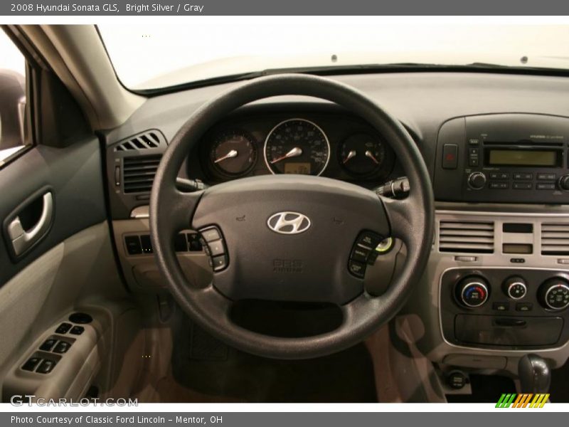 Bright Silver / Gray 2008 Hyundai Sonata GLS