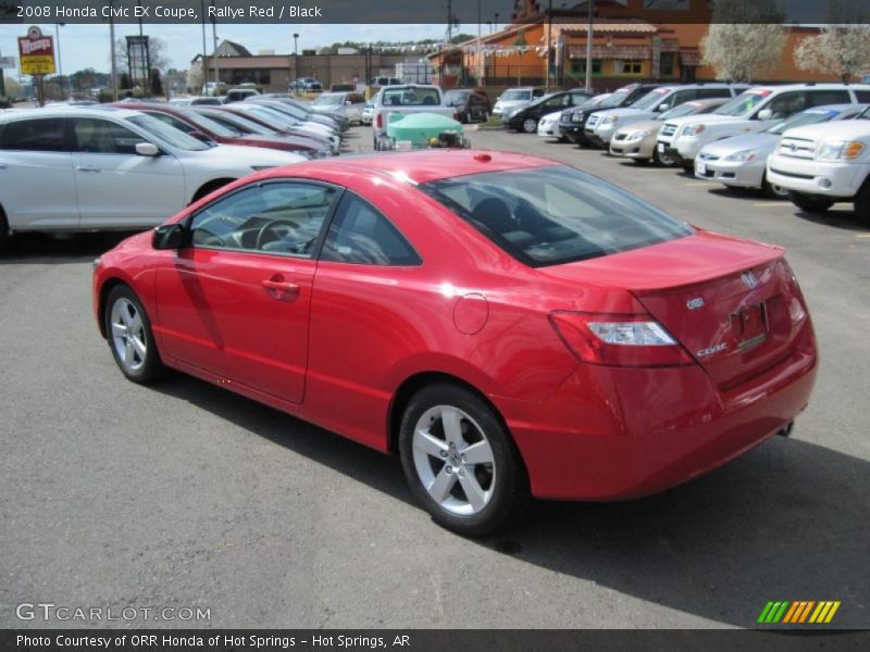 Rallye Red / Black 2008 Honda Civic EX Coupe
