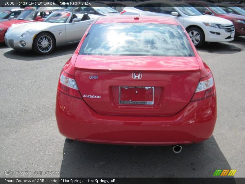 Rallye Red / Black 2008 Honda Civic EX Coupe