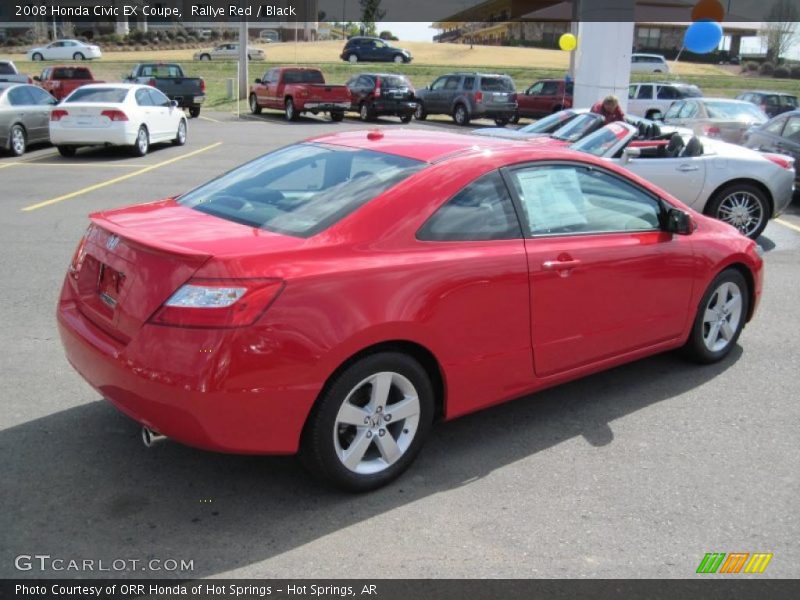 Rallye Red / Black 2008 Honda Civic EX Coupe