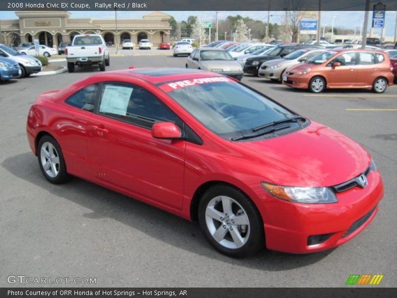 Rallye Red / Black 2008 Honda Civic EX Coupe