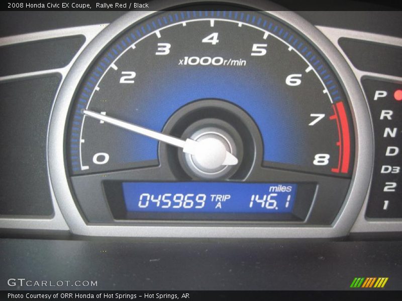 Rallye Red / Black 2008 Honda Civic EX Coupe