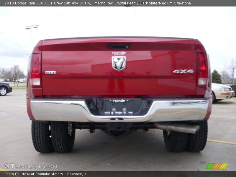 Inferno Red Crystal Pearl / Dark Slate/Medium Graystone 2010 Dodge Ram 3500 SLT Crew Cab 4x4 Dually