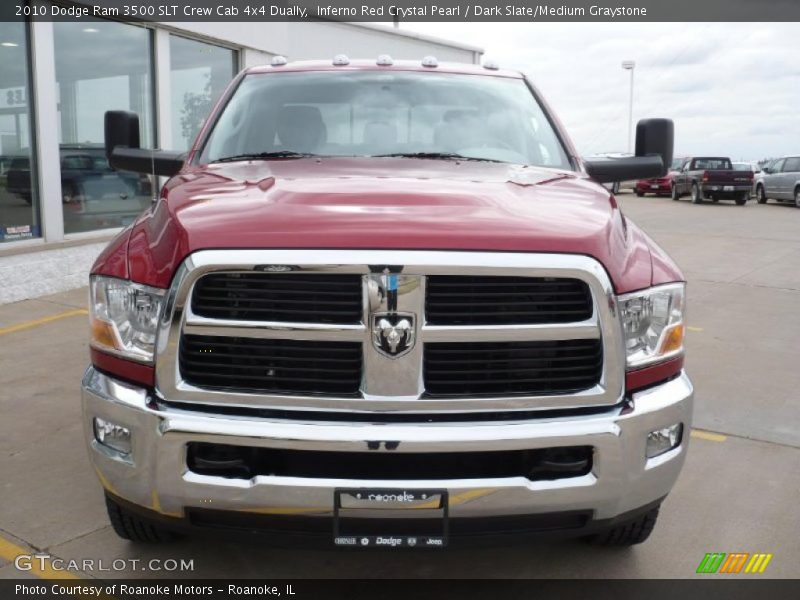Inferno Red Crystal Pearl / Dark Slate/Medium Graystone 2010 Dodge Ram 3500 SLT Crew Cab 4x4 Dually