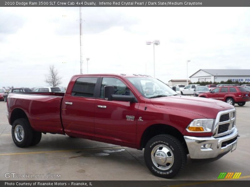 Inferno Red Crystal Pearl / Dark Slate/Medium Graystone 2010 Dodge Ram 3500 SLT Crew Cab 4x4 Dually