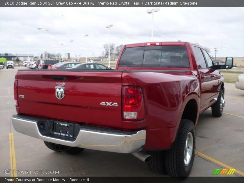 Inferno Red Crystal Pearl / Dark Slate/Medium Graystone 2010 Dodge Ram 3500 SLT Crew Cab 4x4 Dually