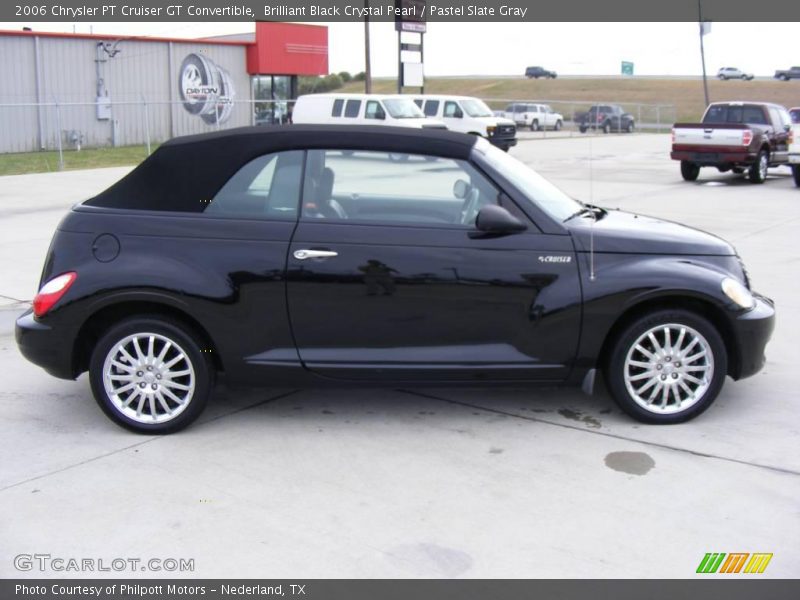 Brilliant Black Crystal Pearl / Pastel Slate Gray 2006 Chrysler PT Cruiser GT Convertible
