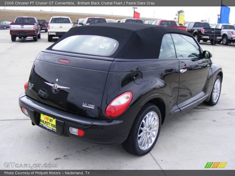 Brilliant Black Crystal Pearl / Pastel Slate Gray 2006 Chrysler PT Cruiser GT Convertible
