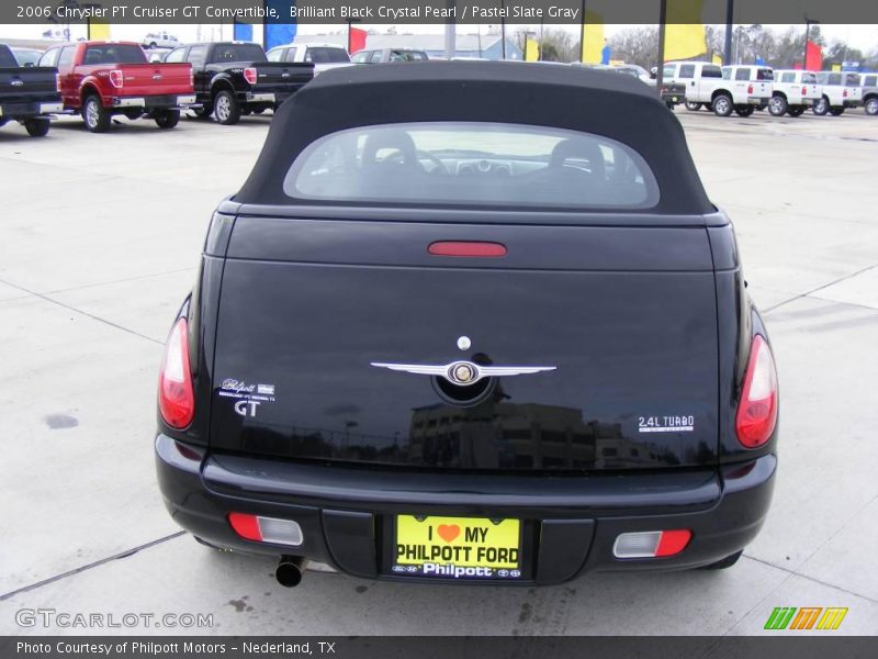 Brilliant Black Crystal Pearl / Pastel Slate Gray 2006 Chrysler PT Cruiser GT Convertible