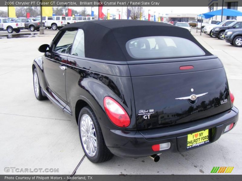 Brilliant Black Crystal Pearl / Pastel Slate Gray 2006 Chrysler PT Cruiser GT Convertible