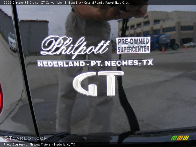 Brilliant Black Crystal Pearl / Pastel Slate Gray 2006 Chrysler PT Cruiser GT Convertible