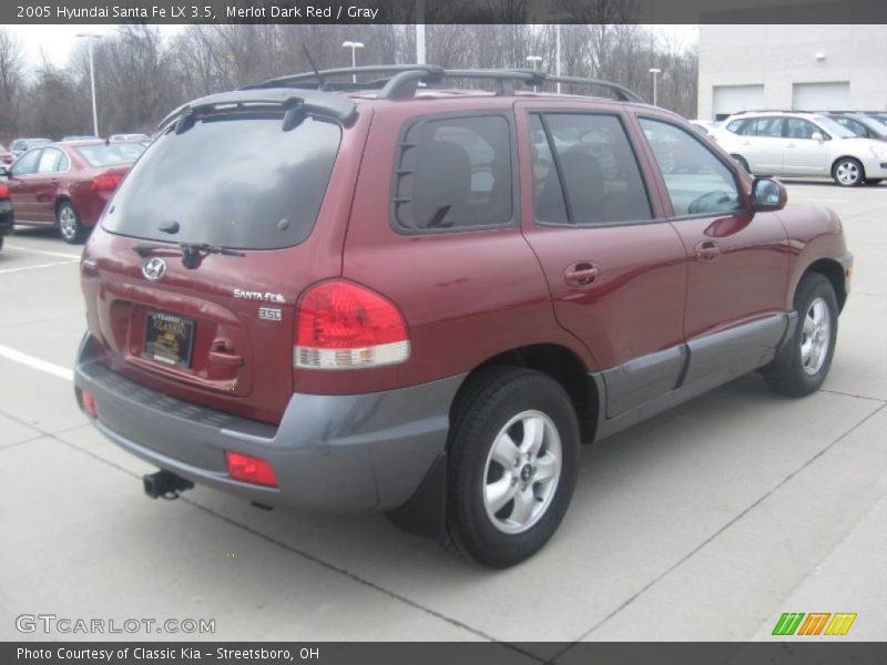 Merlot Dark Red / Gray 2005 Hyundai Santa Fe LX 3.5