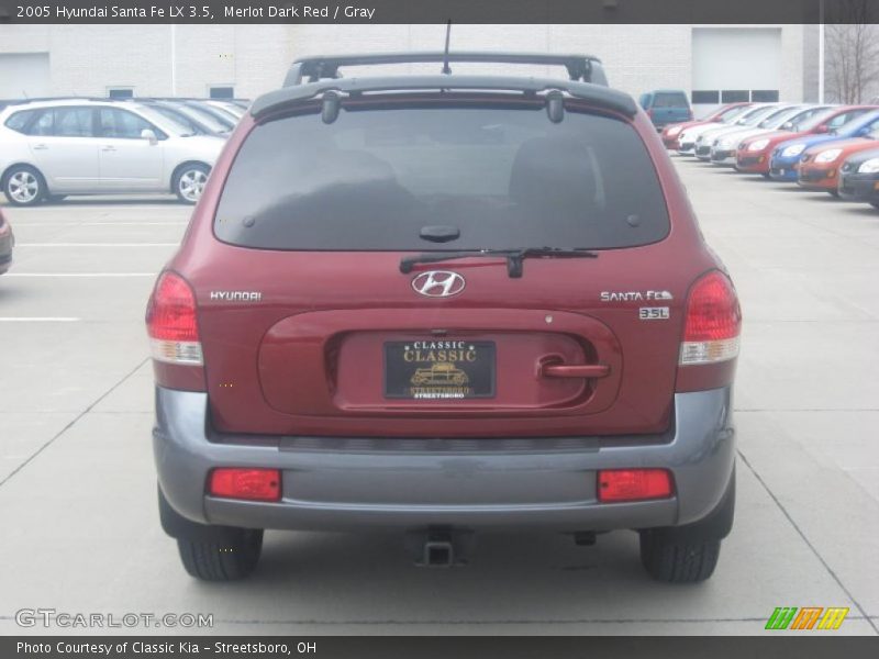 Merlot Dark Red / Gray 2005 Hyundai Santa Fe LX 3.5