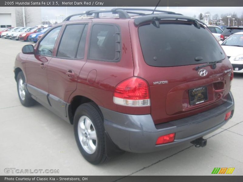 Merlot Dark Red / Gray 2005 Hyundai Santa Fe LX 3.5