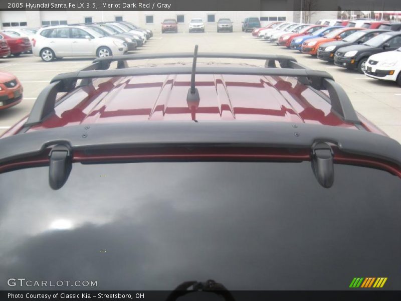 Merlot Dark Red / Gray 2005 Hyundai Santa Fe LX 3.5