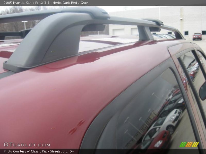 Merlot Dark Red / Gray 2005 Hyundai Santa Fe LX 3.5
