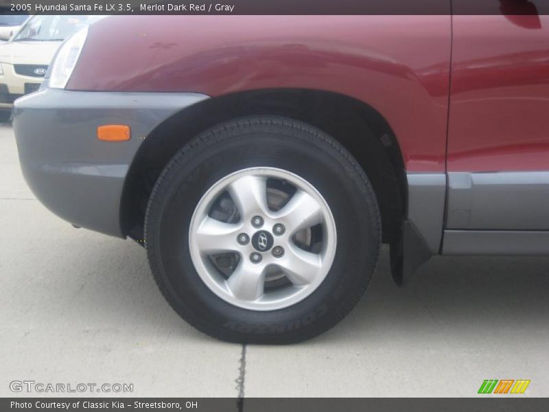 Merlot Dark Red / Gray 2005 Hyundai Santa Fe LX 3.5