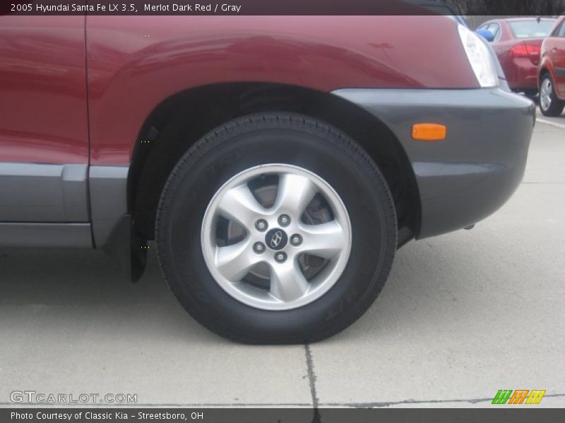 Merlot Dark Red / Gray 2005 Hyundai Santa Fe LX 3.5