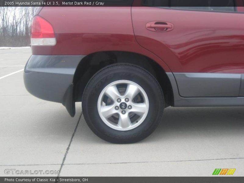Merlot Dark Red / Gray 2005 Hyundai Santa Fe LX 3.5