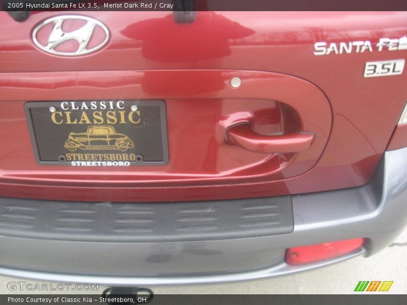 Merlot Dark Red / Gray 2005 Hyundai Santa Fe LX 3.5