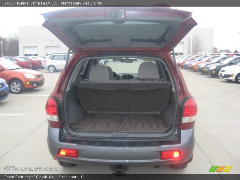 Merlot Dark Red / Gray 2005 Hyundai Santa Fe LX 3.5