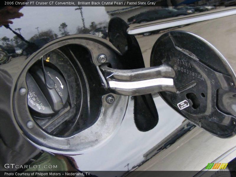 Brilliant Black Crystal Pearl / Pastel Slate Gray 2006 Chrysler PT Cruiser GT Convertible