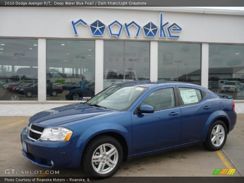Deep Water Blue Pearl / Dark Khaki/Light Graystone 2010 Dodge Avenger R/T