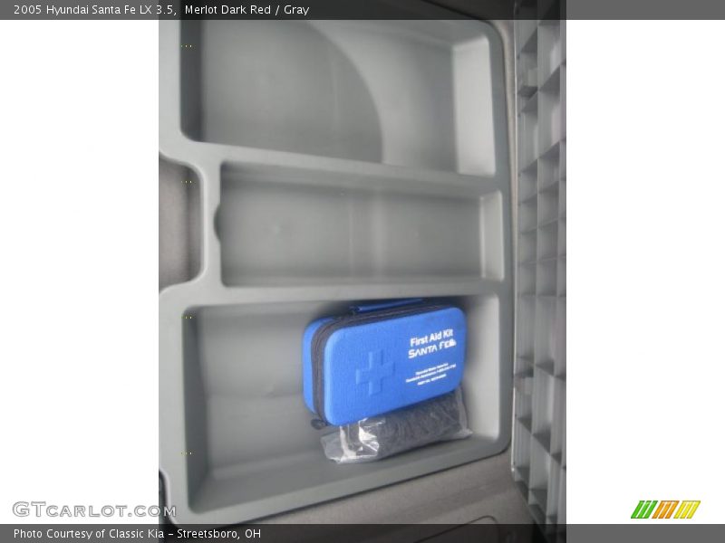 Merlot Dark Red / Gray 2005 Hyundai Santa Fe LX 3.5