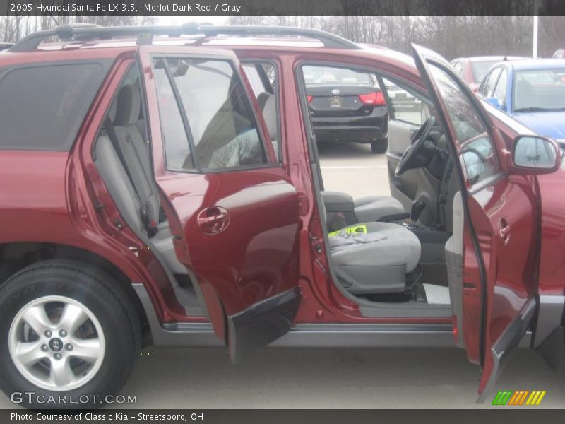 Merlot Dark Red / Gray 2005 Hyundai Santa Fe LX 3.5