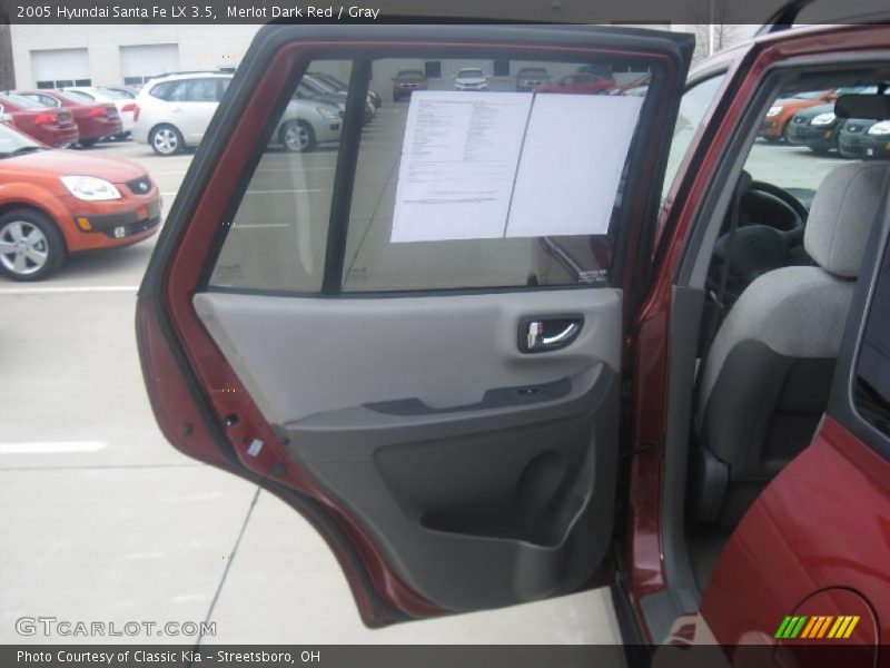 Merlot Dark Red / Gray 2005 Hyundai Santa Fe LX 3.5