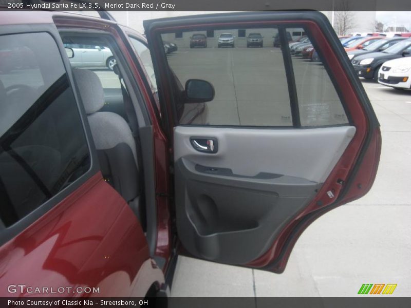 Merlot Dark Red / Gray 2005 Hyundai Santa Fe LX 3.5