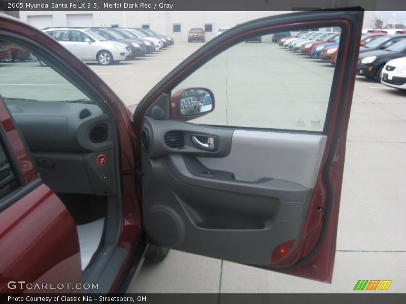 Merlot Dark Red / Gray 2005 Hyundai Santa Fe LX 3.5