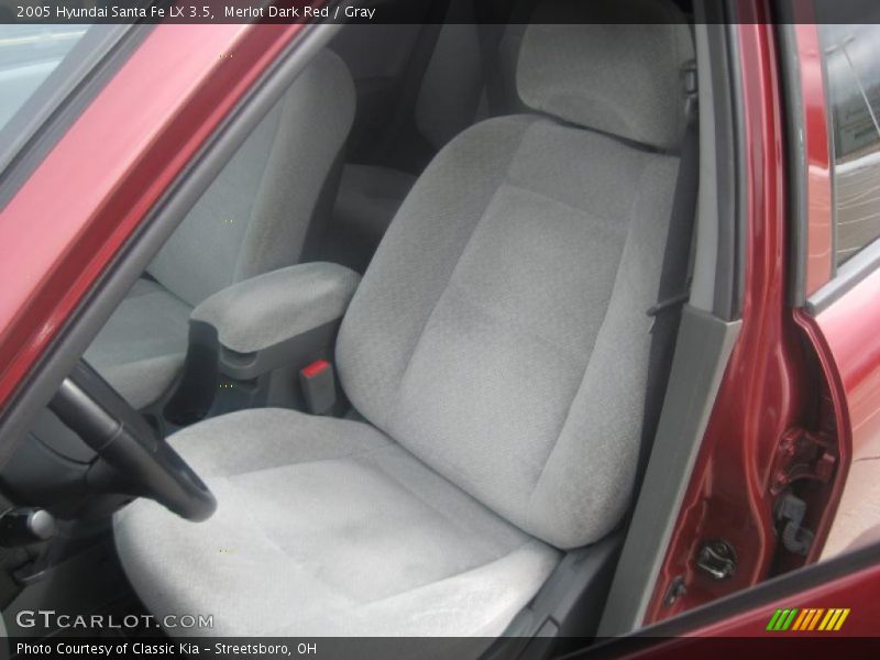 Merlot Dark Red / Gray 2005 Hyundai Santa Fe LX 3.5